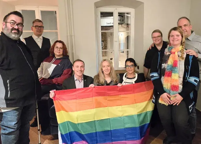 Neuer Landesvorstand LSU Saar, Julia Grewe (Bildmitte, 5. v. r)