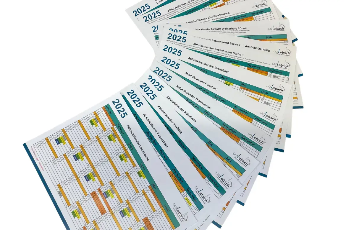 Abfuhrkalender der Stadt Lebach
