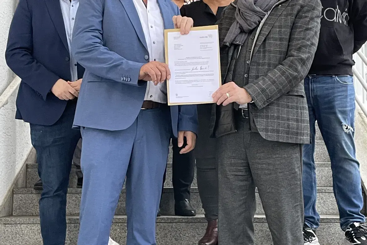 Übergabe der Förderung für die „Neue Mitte Niederwürzbach“ 